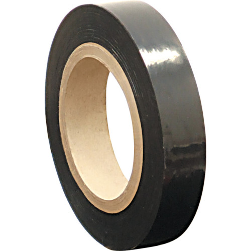 LOW TACK TAPE, POLYETHYLENE, BLACK, 25MM X 100M