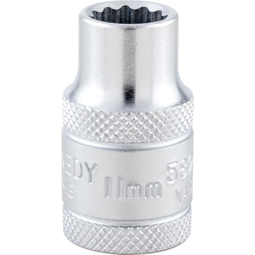 1/2IN. DRIVE,  BI-HEXAGON SOCKET, 11MM,  METRIC,  12 POINT