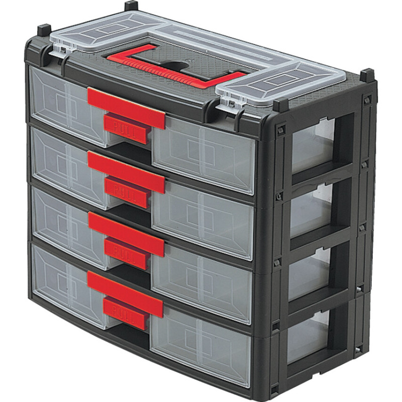 PARTS ORGANISER, 4 COMPARTMENTS, 200MM (W), 390MM (H)