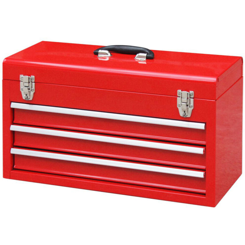 PORTABLE TOOL CHEST, PROFESSIONAL, RED, 3 DRAWERS, (H) 520MM X (W) 300MM X (L) 218MM