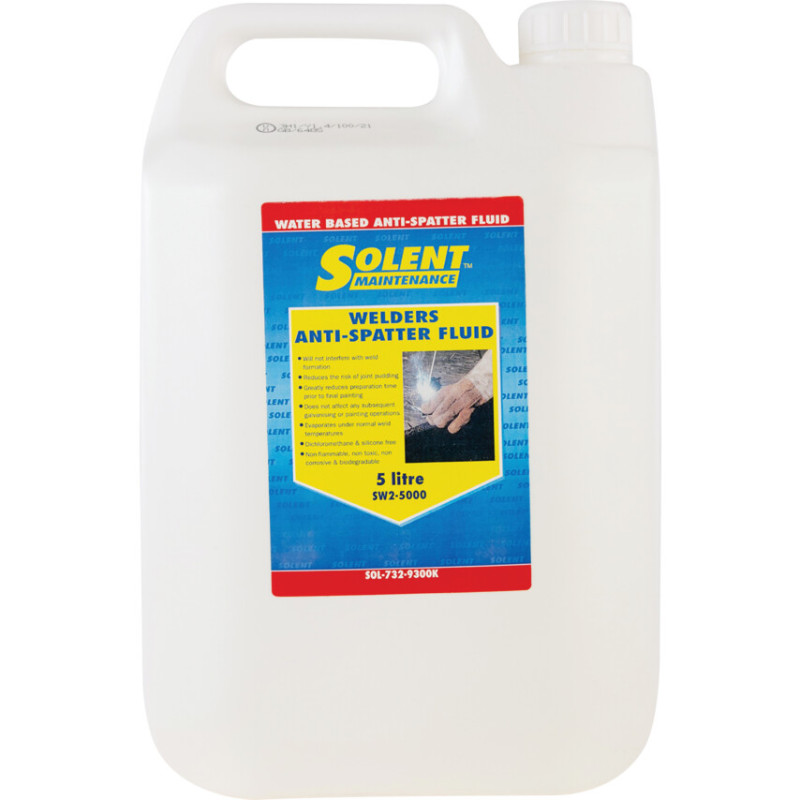 SW2-5000, WELDERS ANTI-SPATTER FLUID, BOTTLE, 5LTR