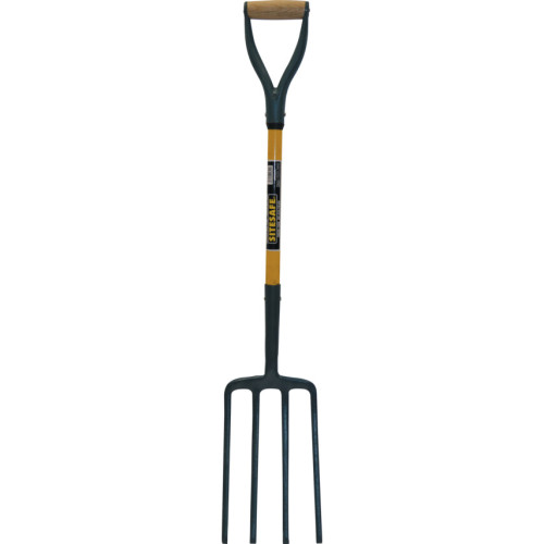 MANGANESE STEEL, DIGGING FORK, SHAFT FIBREGLASS, 1010MM