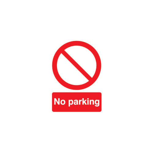 NO PARKING VINYL SIGN 210MM X 297MM