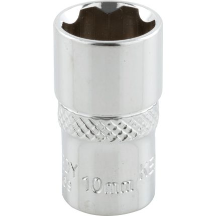 1/4in. Drive,  KenGrip Socket, 10mm,  Metric,  6 Point