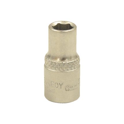 1/4in. Drive,  Hexagon Socket, 6mm,  Metric,  6 Point