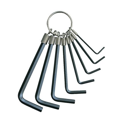 Hex Key, L-Handle, Hex, Metric, 1.5-6mm, 8-piece