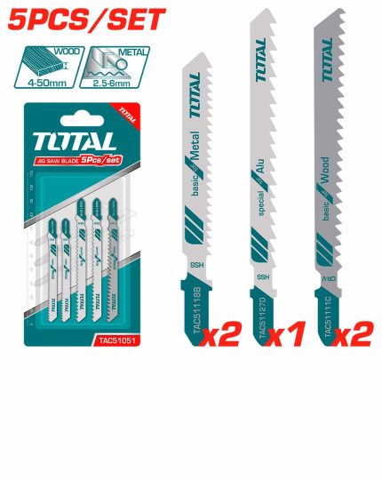 TAC51051 5 Pcs Jig Saw Blade Set