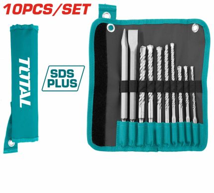 TACSD19101 10 Pcs Hammer Drill Bits & Chisels Set