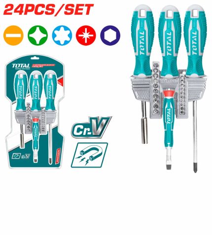 TACSD302462 24 Pcs Screwdriver & Bits Set