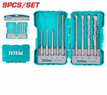 TACSDL30901 9 Pcs SDS Plus Hammer Drill Bits Set