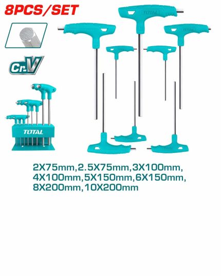 THHW80816 8 Pcs T-handle Hex Wrench Set
