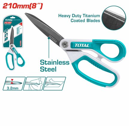 THSCRS812108 Rubber Grip Long Blade Scissors