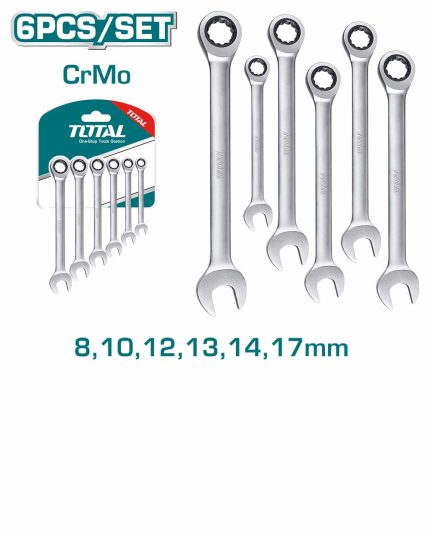 THT102RK566 6 Pcs Ratchet Spanner Set