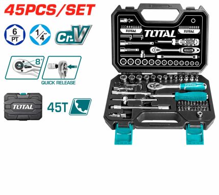 THT141451 45 Pcs 1/4? Socket Set