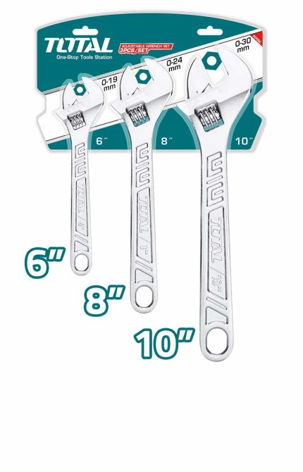 THTK1013 3 Pcs Adjustable Wrench Set