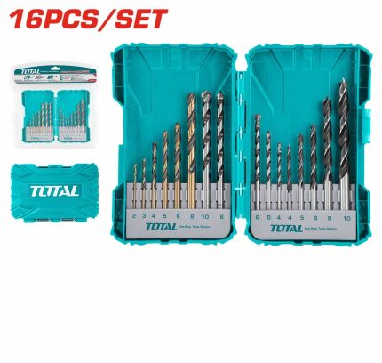TACSDL11601 16 Pcs Drill Bits Set (for Metal, Concrete and Wood)