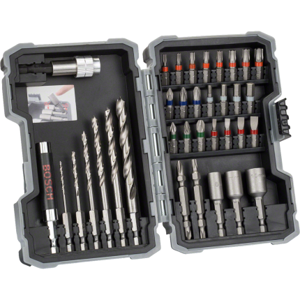 EXTRA HARD SCREWDRIVER BIT SET, 35-PIECE