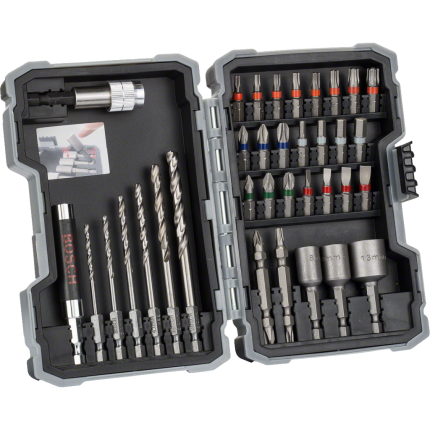 EXTRA HARD SCREWDRIVER BIT SET, 35-PIECE