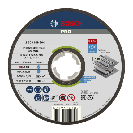PRO STAINLESS STEEL AND METAL BONDED CUTTING DISC