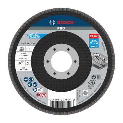 PRO X571 FLAP DISC, STRAIGHT