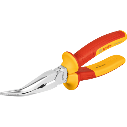 VDE LONG NOSE PLIERS BENT, 40° 200 MM PROFESSIONAL